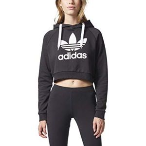 ***Never Worn*** Cropped Adidas Black Sweatshirt